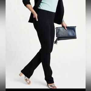 Betabrand Straight Leg Black Pants Womens Medium Long